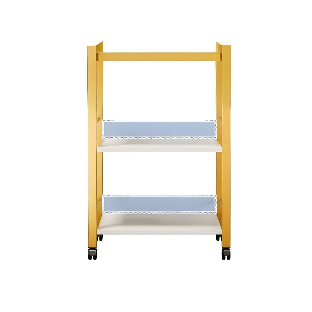 Side Protection Metal Bracket Utility Carts with Storage Space and Casters