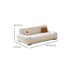 White Standard/Single Sofa with 3 Pillows for Drawing Room