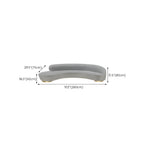 Scandinavian Cushions Tuxedo Arm Curved Living Room Fabric Settee