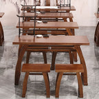 Casual Easy Assembly Writing Desk with Stain Resistant Double Pedestal Base in Sepia Natural Wood