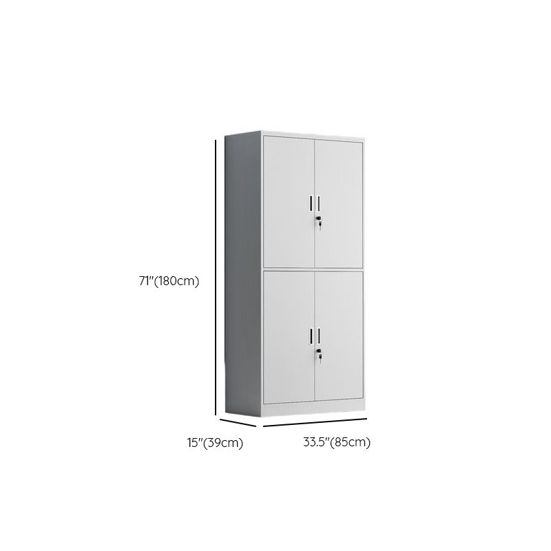 Minimalist Steel Vertical Filing Cabinet with Flameproof Locker, Soft Close Drawers & Key Lock
