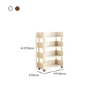 Composite Wood Vertical Organizer Shelf with 4/5/3 Shelves and Open Back