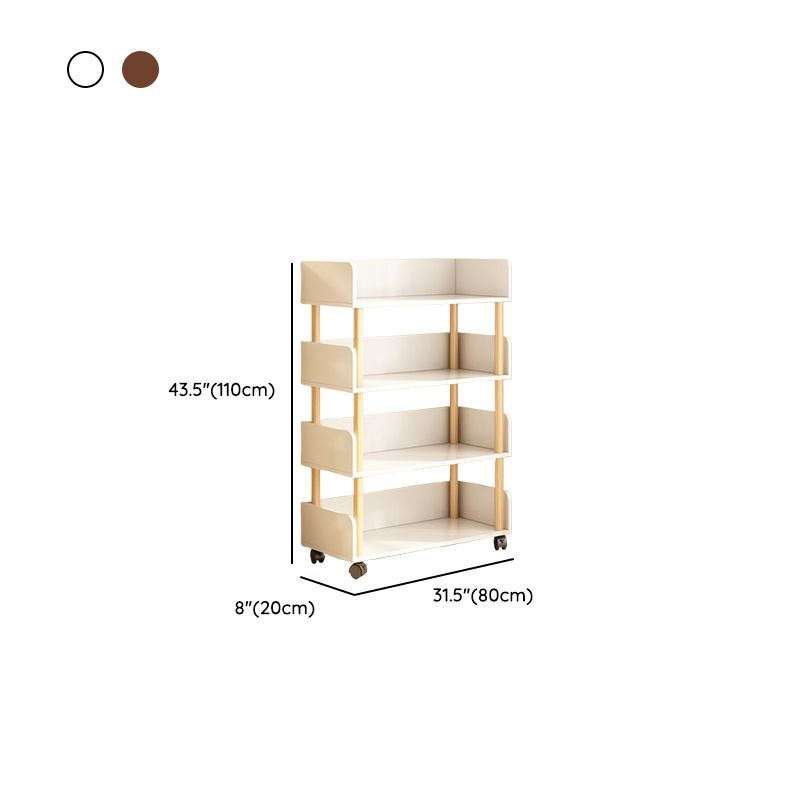 Composite Wood Vertical Organizer Shelf with 4/5/3 Shelves and Open Back