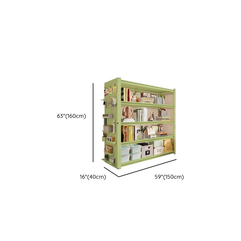 Light Green Modern Steel Tower Shelf with Alterable Shelf and Unfixed Installation