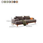 Stylish Flannel Standard Sofa in Dove Grey/Sage/Amber Color with Armrest