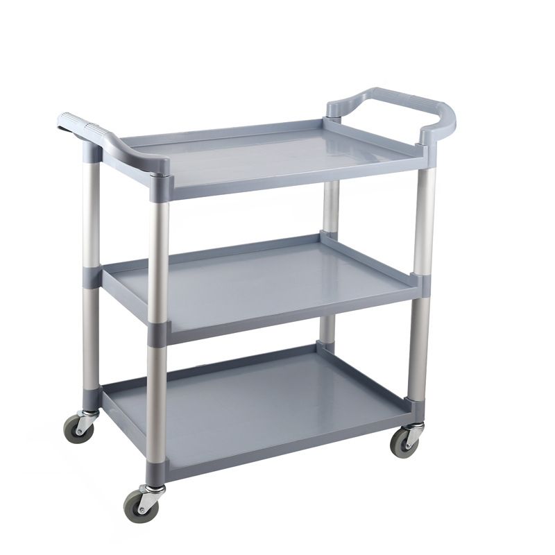 Synthetic Material Detached Accessory Cart with 3 Tiers, 4 Casters & Handle Culinary Space