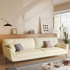 White Standard Sofa/Single Sofa with Armrest and 3 Pillows/1 Pillow