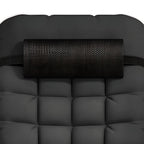 Art Deco Midnight Black Solid Color Reclining Reading Chair with Standard (No Motion) Base and Locking Back Angle, Stitch-tufted Removable Cushion Included/Not Included