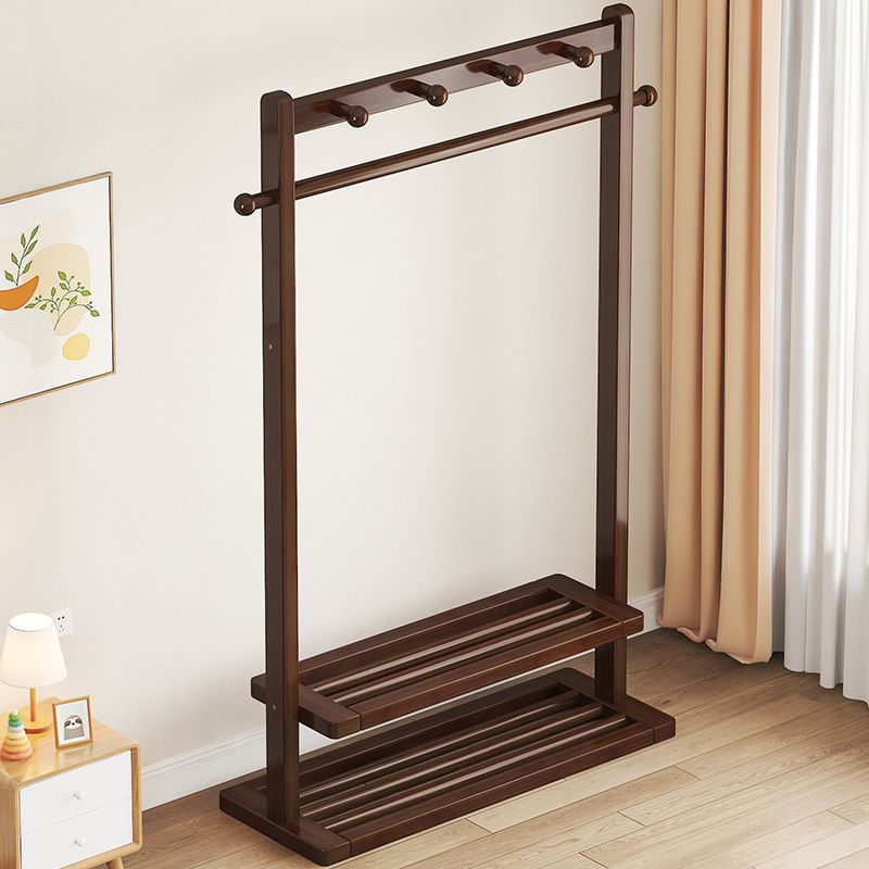 Modish Hall Tree with Locker, 2 Shelves & 5 Hooks/6 Hooks/7 Hooks
