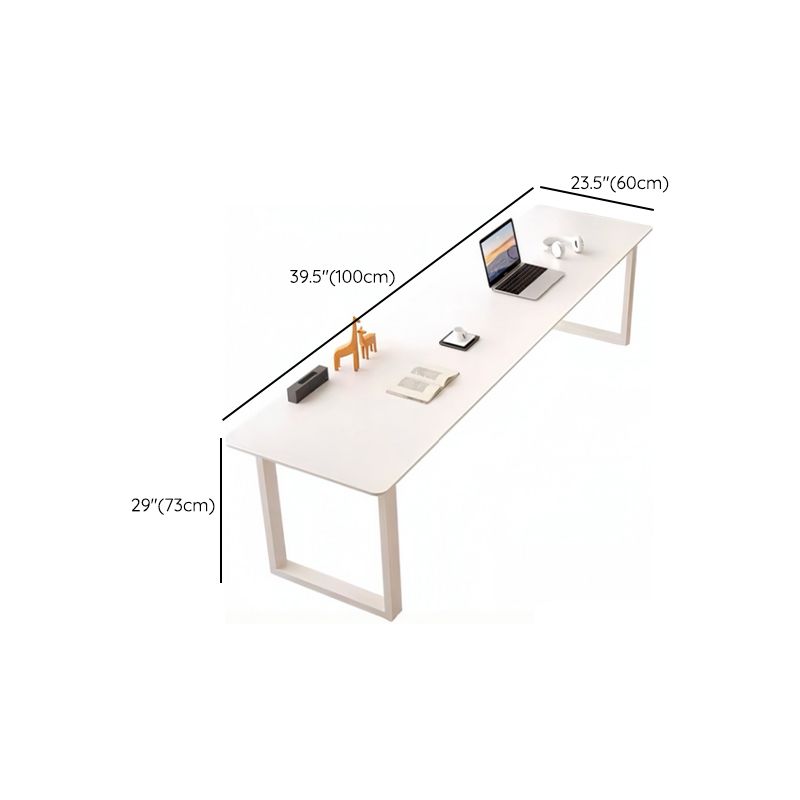Casual Writing Desk with Easy Assembly, Scratch-proof Sleigh Base, Chalk Slate Top