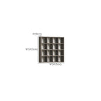 Pecan Floating Mount Accent Cabinet with Visible Storage, Wall Cabinet, and Fitted Assembly