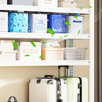 White Simplistic Wire Shelf with Alterable Shelf, Standing for Pantry