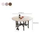 Trendy Folding Circular-shaped Foldable Banquet Table with Rust Resistant Laminate Top