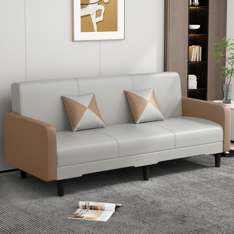 Drawing Room Gray/Light Brown/Off-White Standard Sofa with Armrest