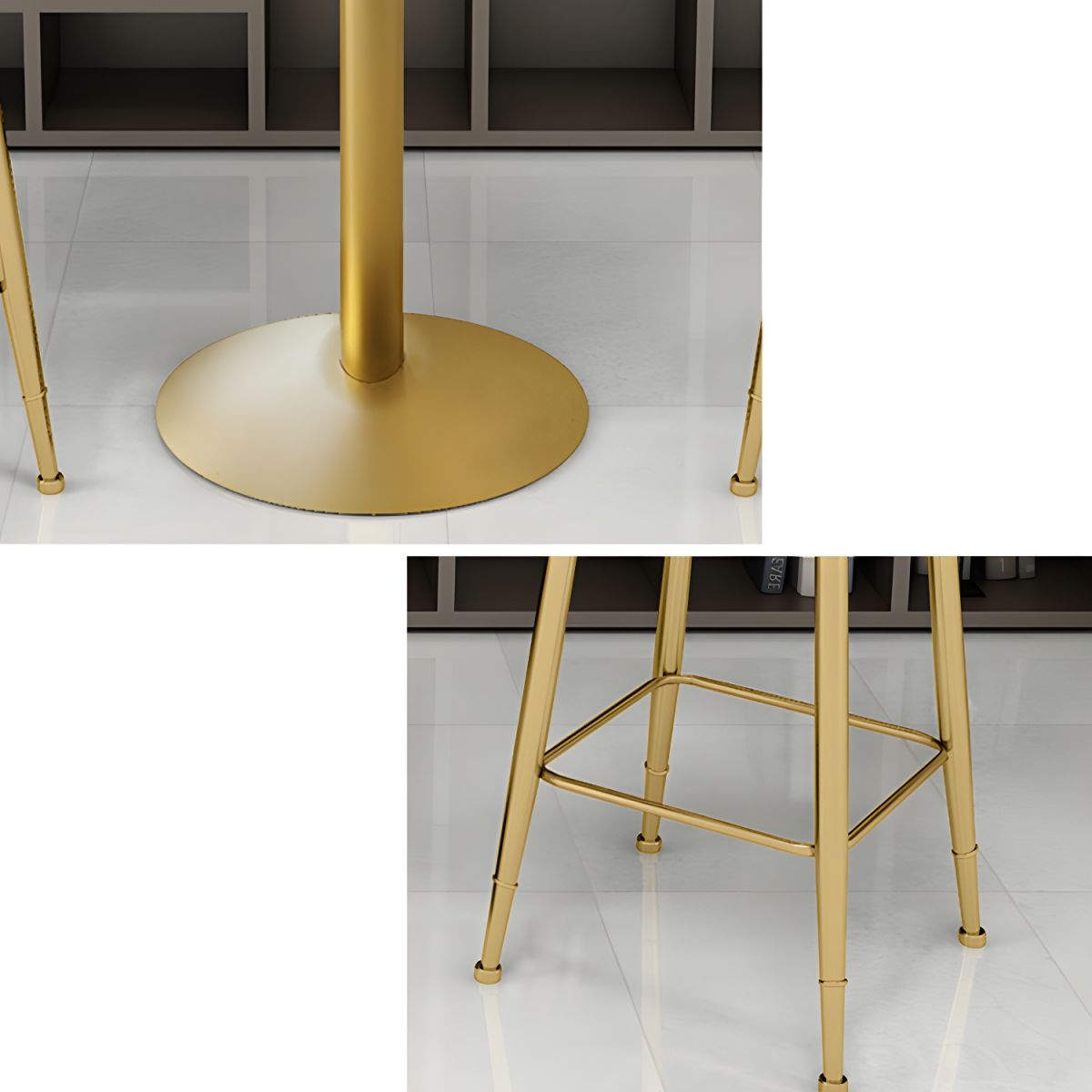 Glam Bar Pub Table Set 1/3/5 Pieces Bar Table and Stools for Dining Room