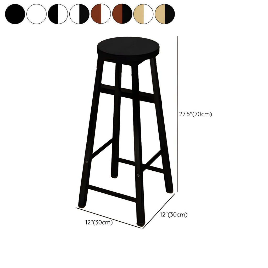 Sleek Modern Armless Bar Stool Set with Footrest - Stylish Seating for Your Home Bar