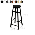 Sleek Modern Armless Bar Stool Set with Footrest - Stylish Seating for Your Home Bar