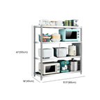 Metallic Minimalist Warehouse Storage Rack with Shelves, Stainless Frame, Detached Installation