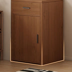 Detached Scratch-immune Accent Cabinet with 3/4 Exterior Shelves, Cabinet Knobs, Sepia/Wood Color Top, Soft Close Drawer, and Stain Resistant