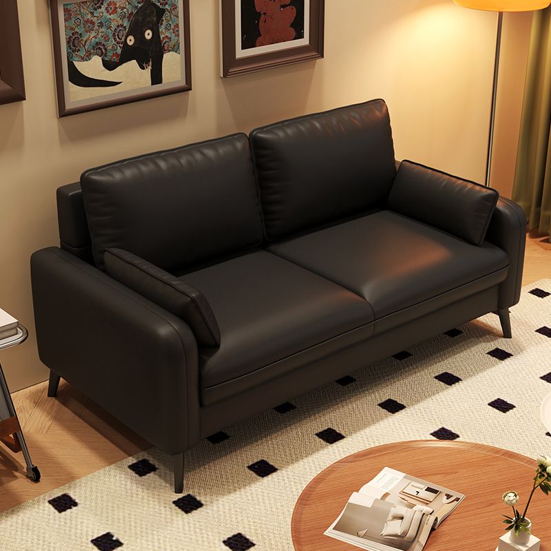 Black/Navy Blue/Amber Color Loveseat with Armrest for Drawing Room