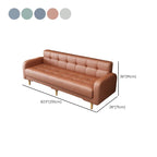 Square Arm Foldable Convertible Sofa with Biscuit Back for Living Spaces