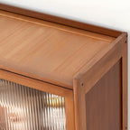 Sepia Vertical Organizing Shelf with 5-Cabinet and 5-Shelf Closed Back