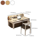 Desk Sets for Home Office with Padded Chair(s) With 2 Drawers, Exterior Shelving and Hutch