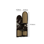 Modern Simple Style Nook Decorative Cabinet with 3/4 Exterior Shelves, Laminate Countertop in Midnight Black