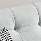 Standard Sofa with Cotton Upholstery in Light Gray and 3 Pillows