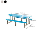 Simplistic Bench with Eased Edge, Assembly Required, Alloy/Composite Wood Cover, Rectangle Shape