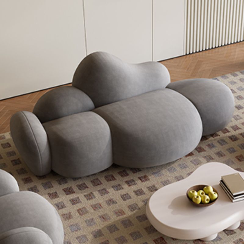 Contemporary Modern Solid Color Scratch-durable Sofa/Loveseat in Midnight Black/Gray/Rose, Seats 3/2-seater