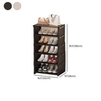 Art Deco Polymerized Material Rectangle Shoe Rack with 8/7/6 Shelves for 1-20 Pairs in Drawing Room