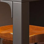 Simplistic Pub Table with Composite Wood Top and Trestle Base in Natural Finish, Rectangle Shape with Foot Pedestal