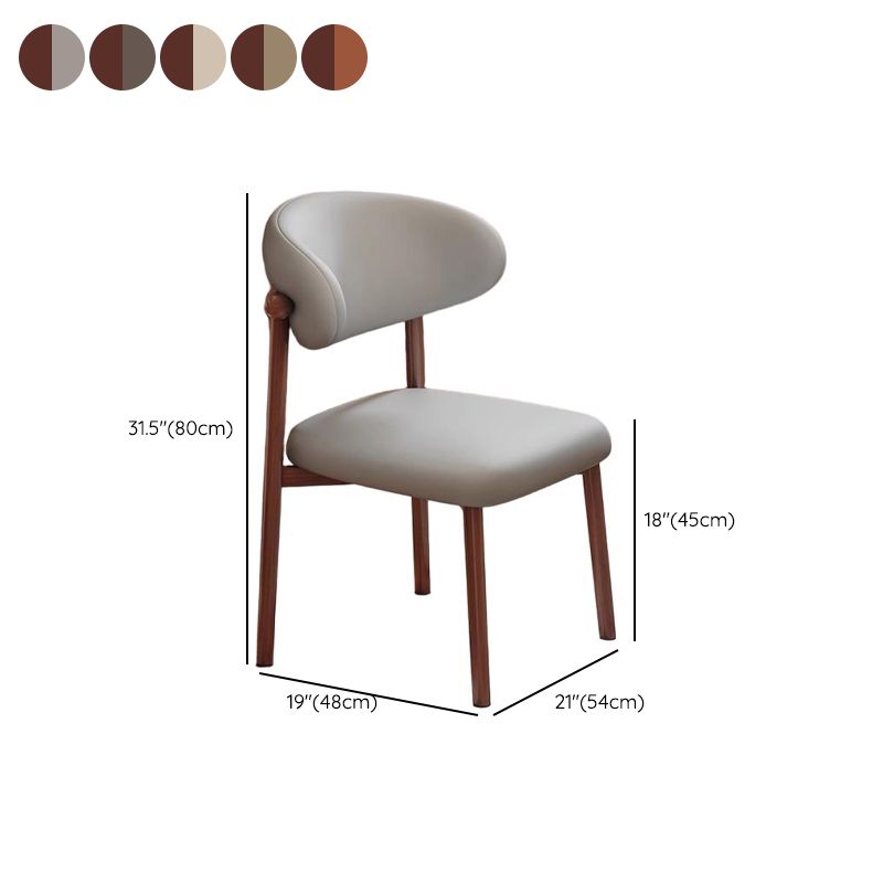 Art Deco Dinette Side Chair with Ventilated Back, Cushion Upholstery, Alloy Legs, and Foot Pads