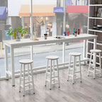 Modern Style 1/4/5 Pieces Wood Rectangular Bar Table Set for Dining Room