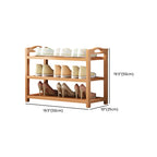 Bambusa Rectangle Nature Shoe Rack with 5/6/3 Shelves, Floor Mounted for 11-30 Pairs in Sitting Room