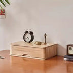 Free Standing Horizontal Filing Cabinet/Vertical Filing Cabinet in Wood with 1 Shelf and Drawer in a Simplistic Style