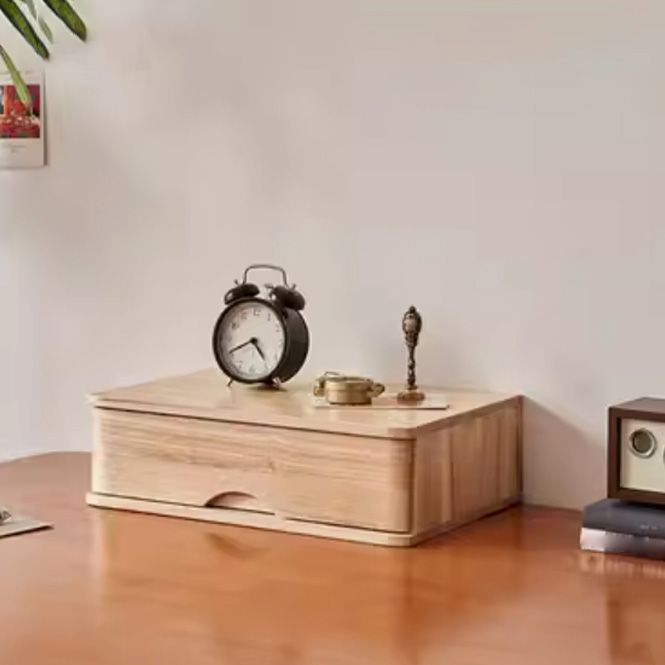 Free Standing Horizontal Filing Cabinet/Vertical Filing Cabinet in Wood with 1 Shelf and Drawer in a Simplistic Style