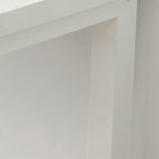Casual Easy Assembly Writing Desk with Scratch-proof H-Shape Base in Chalk Engineered Wood