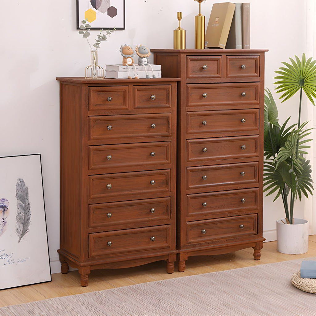Installation-Free Wood Chest with Drawers for Living Room in Traditional Style