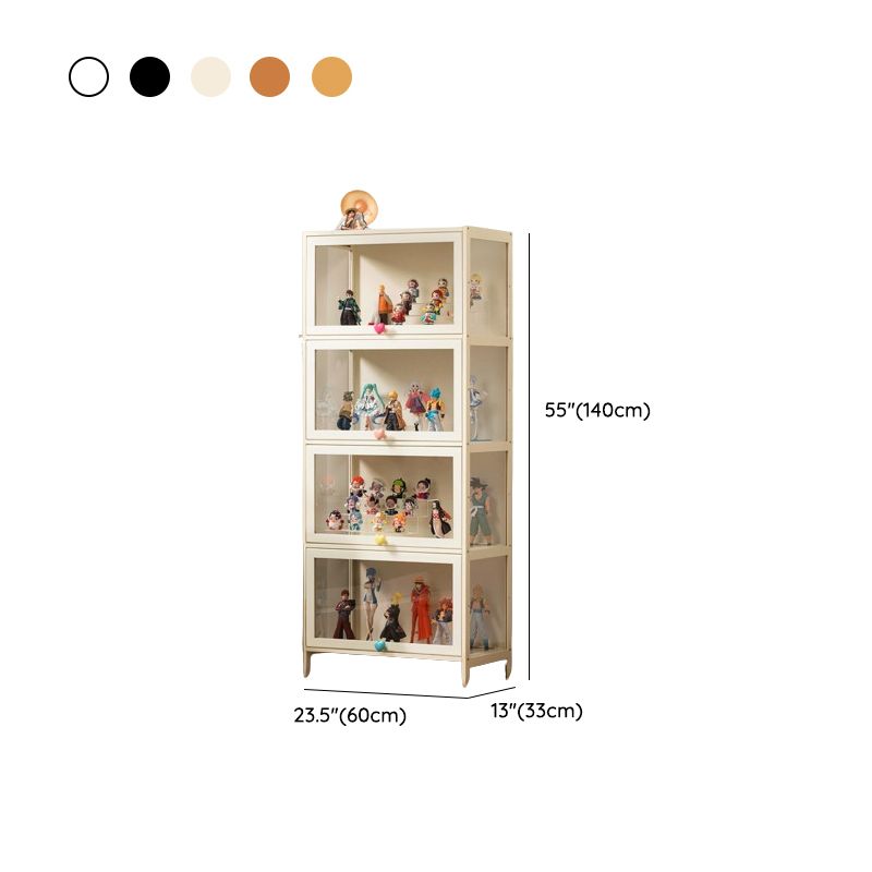 Bambusa Flooring Curio Cabinet with Stockroom, 4 Cabinets/3 Cabinets/2 Cabinets, 4 Shelves/3 Shelves/2 Shelves, 4 Doors/3 Doors/2 Doors
