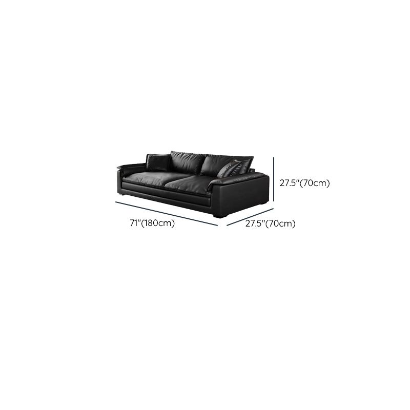 Drawing Room Standard Sofa in Midnight Black with Armrest