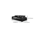 Drawing Room Standard Sofa in Midnight Black with Armrest
