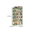 Light Green Minimalist Alloy Shelf with Adjustable Detached Design for General Storage