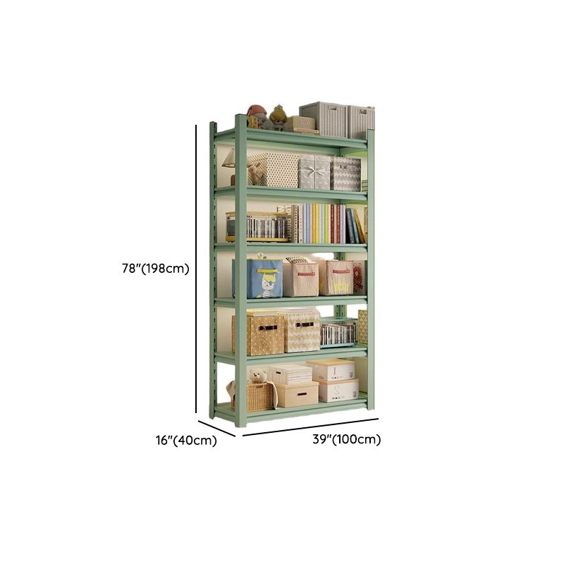 Light Green Minimalist Alloy Shelf with Adjustable Detached Design for General Storage