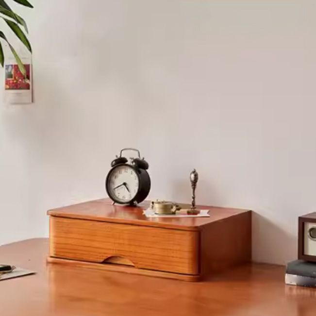 Free Standing Horizontal Filing Cabinet/Vertical Filing Cabinet in Wood with 1 Shelf and Drawer in a Simplistic Style