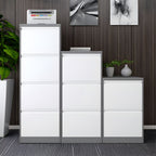Modern Steel Vertical Filing Cabinet with Lock, Drawers & Self-Close Glides