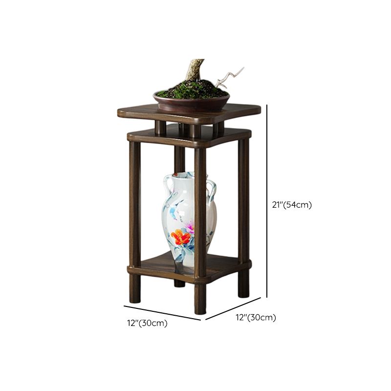 1 Piece Set 2 Tiers/3 Tiers Wooden Square Plant Stand Side Table with 2 Shelves/3 Shelves and Legs