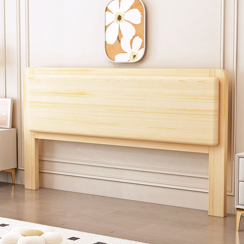 Trendy Panel Headboard in Natural Wood with No Distressing, Rectangle Shape for King/Queen/Full Bed, Free-standing with Standard Height