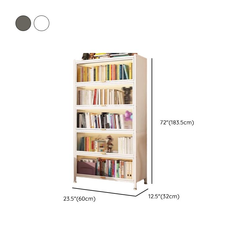 Vertical Alloy Organizing Shelf with Closed Back, Polymer Compound Door and 4-Shelf/5 Shelves/3-Shelf